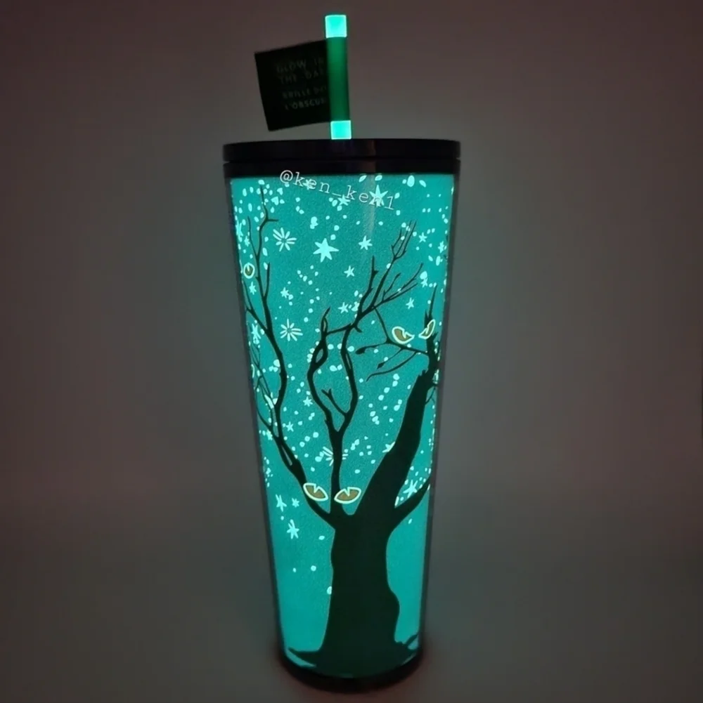 Starbucks Glow in the Dark Halloween Spooky Tree Eyes Venti Tumbler